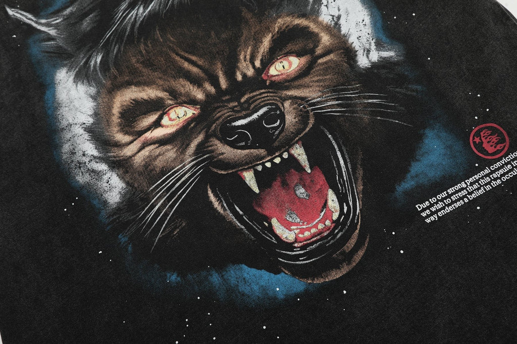 Hellstar Moon Animal Graphic T-Shirt — detail
