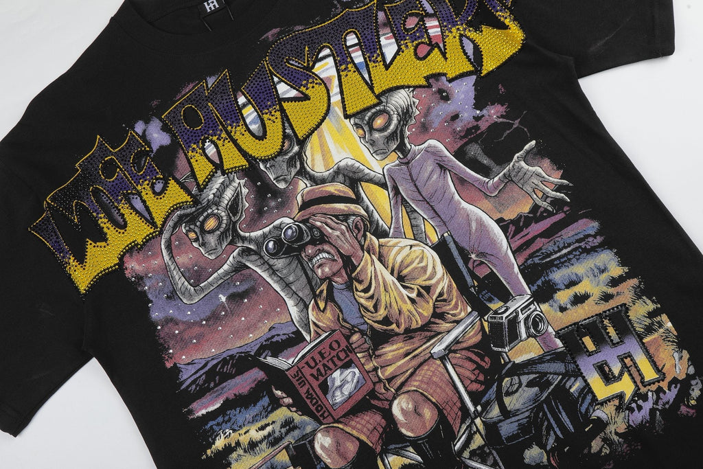 Life Hustlere Black No Days Off Graphic Short-Sleeve T-Shirt — detail