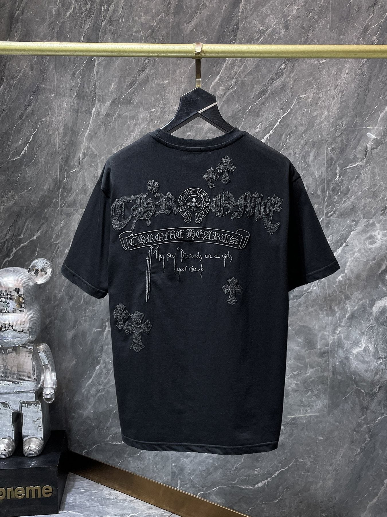 Chrome Hearts Horseshoe & Script Embroidered Graphic T-Shirt — back