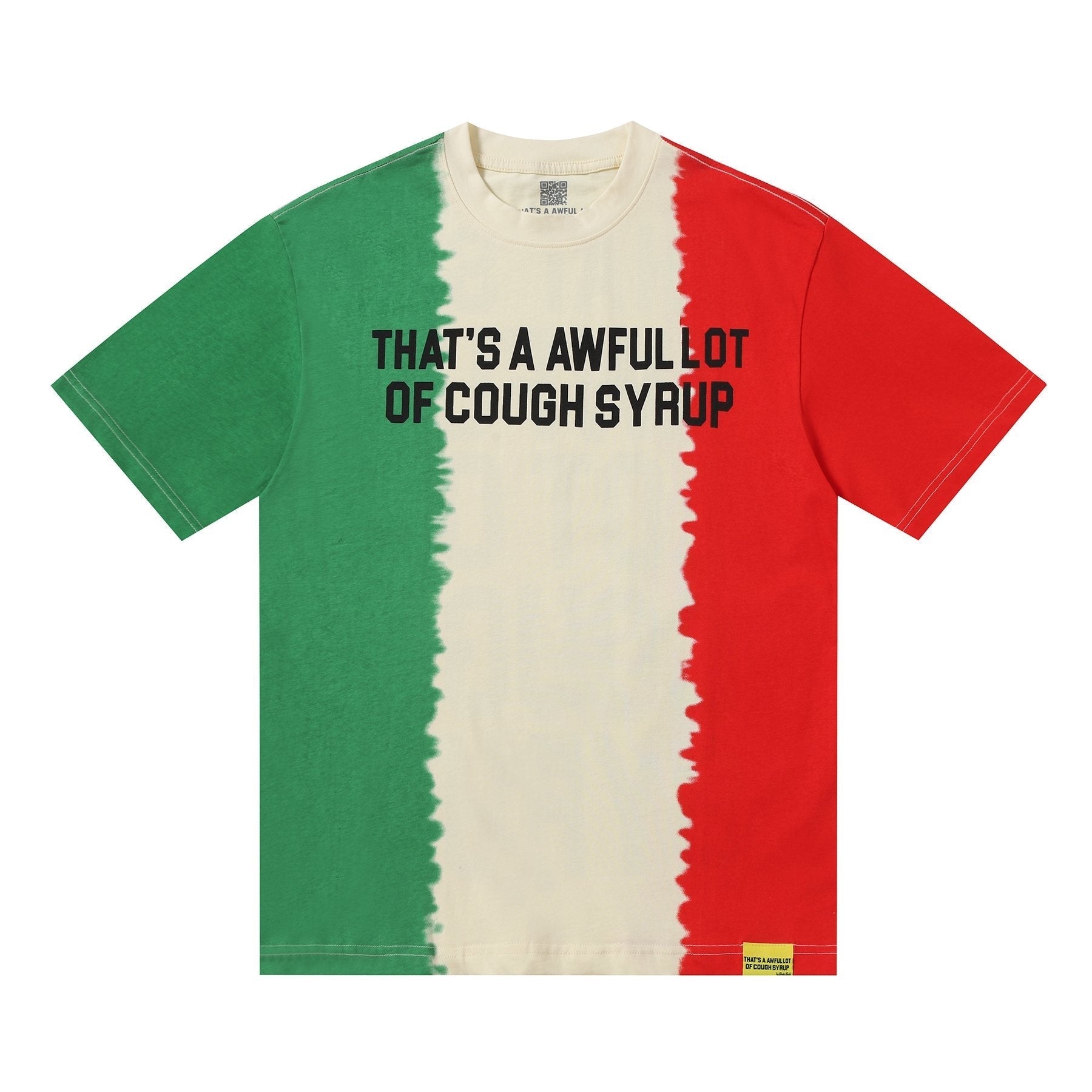 THAT'S A AWFUL LOT OF COUGH SYRUP Tri-Panel Graphic T-Shirt — hero