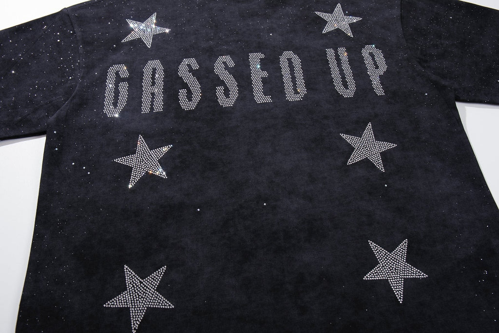 BKYS Revival Gassed Rhinestone Graphic T-Shirt — detail
