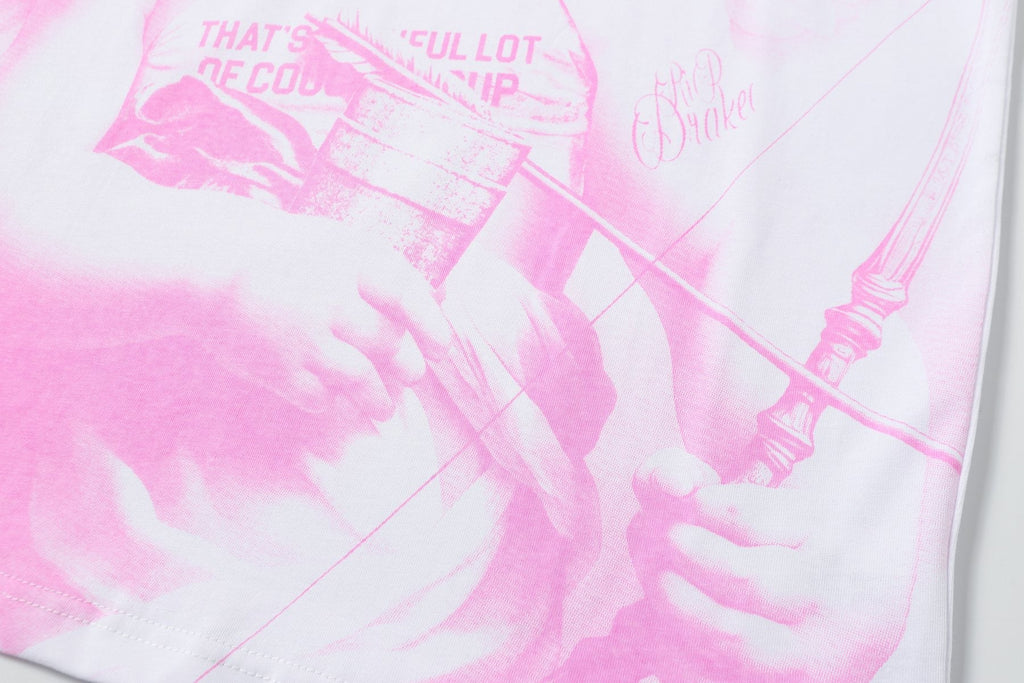 THAT'S A AWFUL LOT OF COUGH SYRUP Angel Gothic Text Graphic T-Shirt — detail