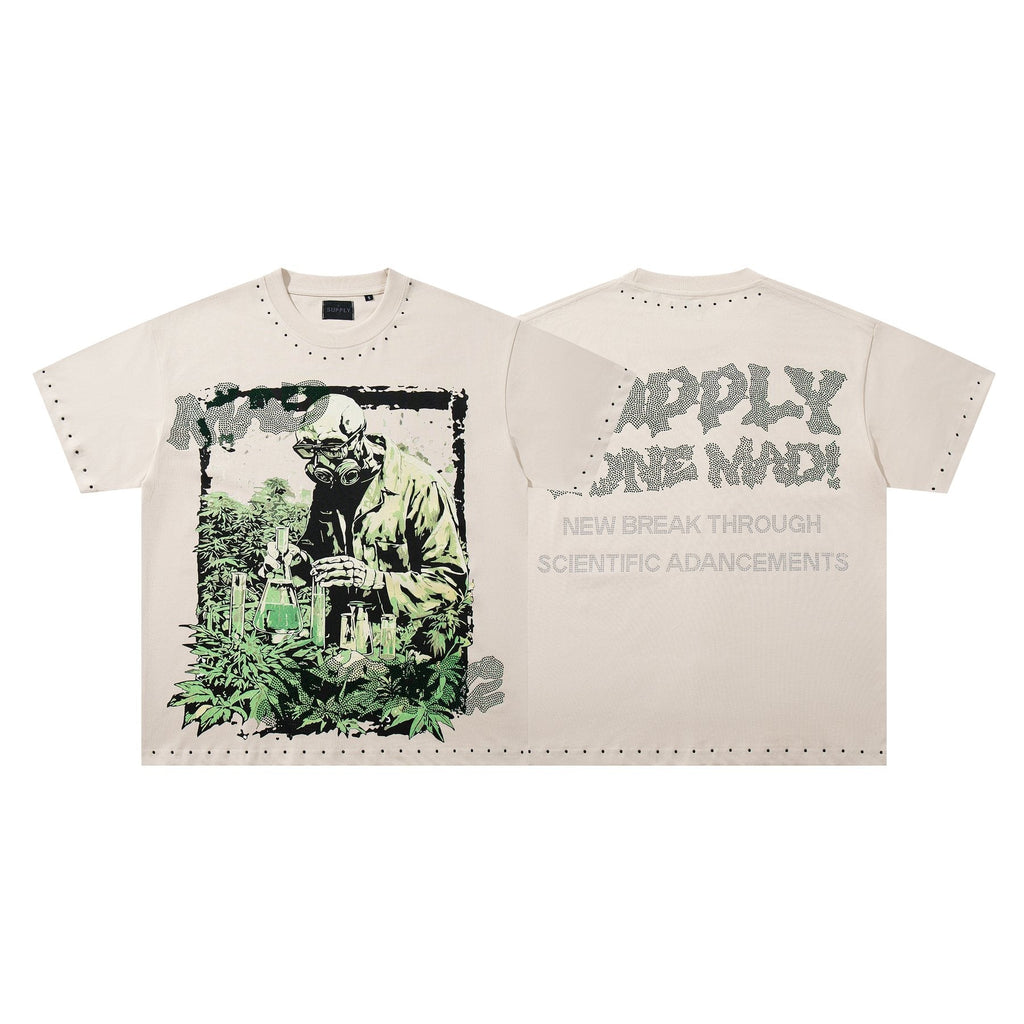 SUPPLY TEE Scientist Lab Studded Graphic T-Shirt — hero
