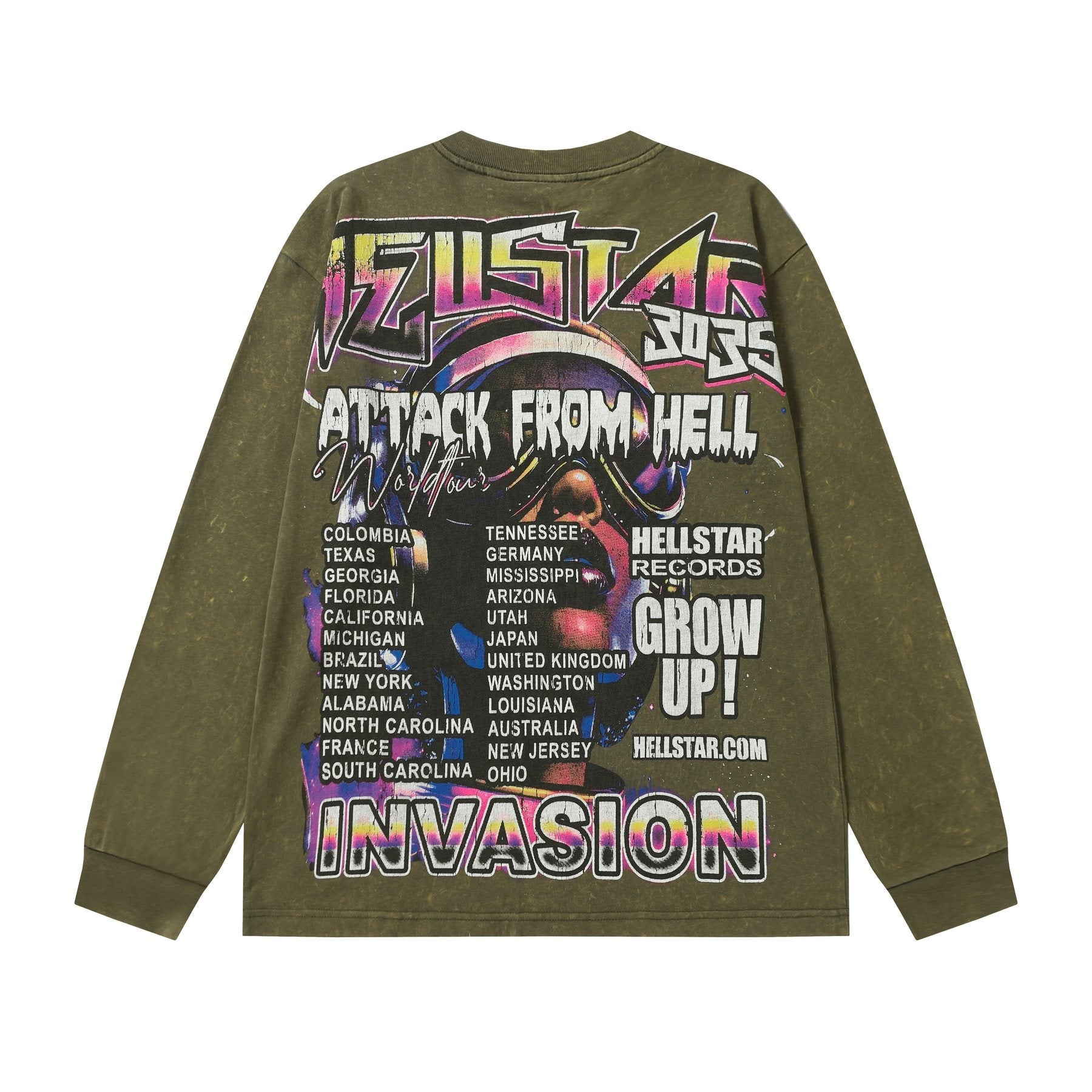 Hellstar Invasion Attack From Hell Long-Sleeve T-Shirt — back