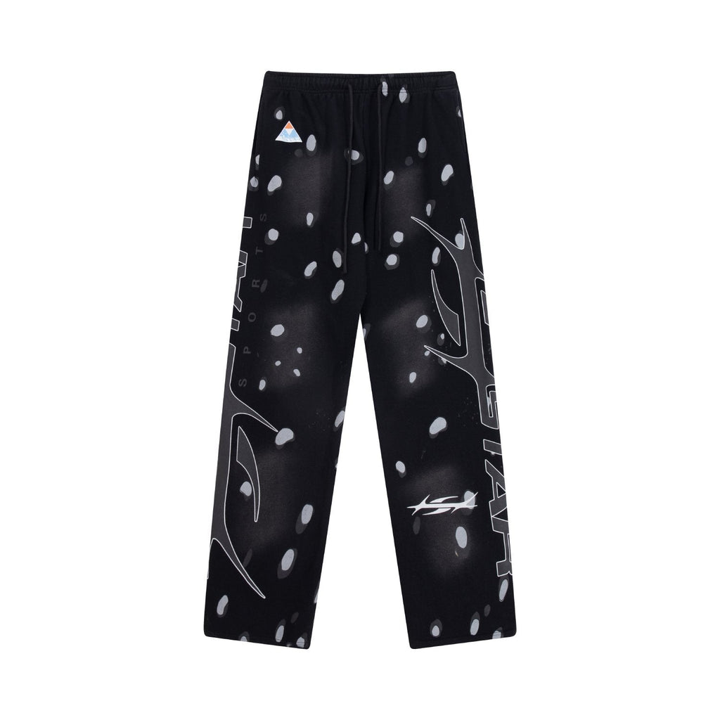 Hellstar 816 Splatter Graphic Sweatpants — front