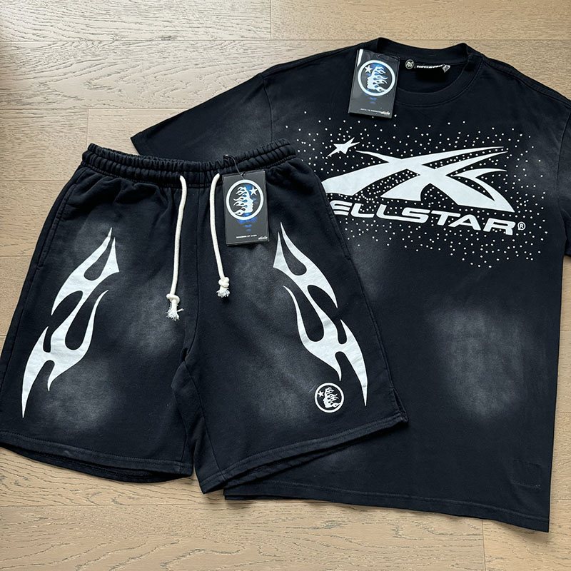 Hellstar Flame Graphic T-Shirt & Shorts Set — hero