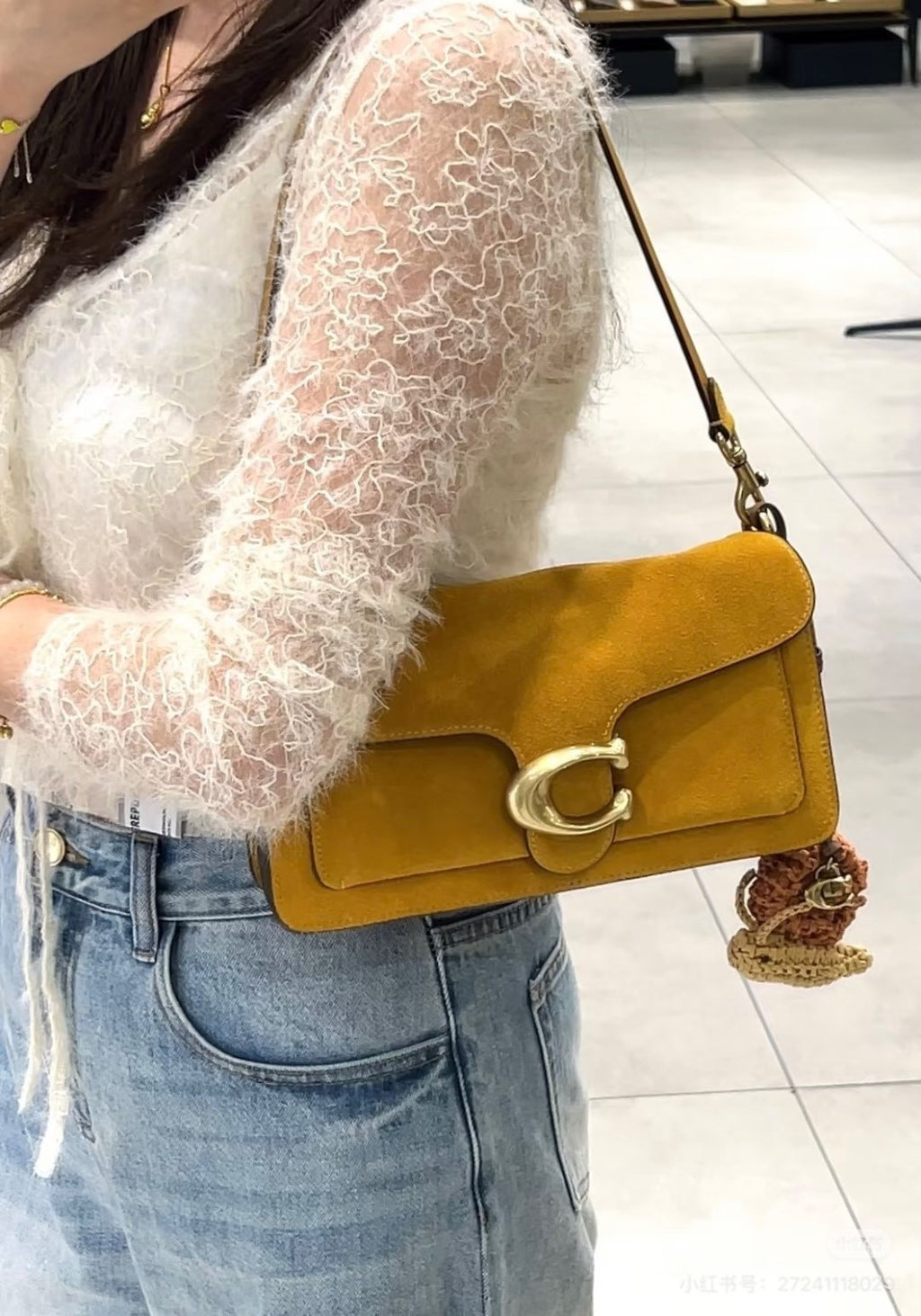 Coach Tabby Suede Shoulder Bag — model