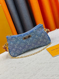 Louis Vuitton Liv Pochette Blue Embellished Bag — hero