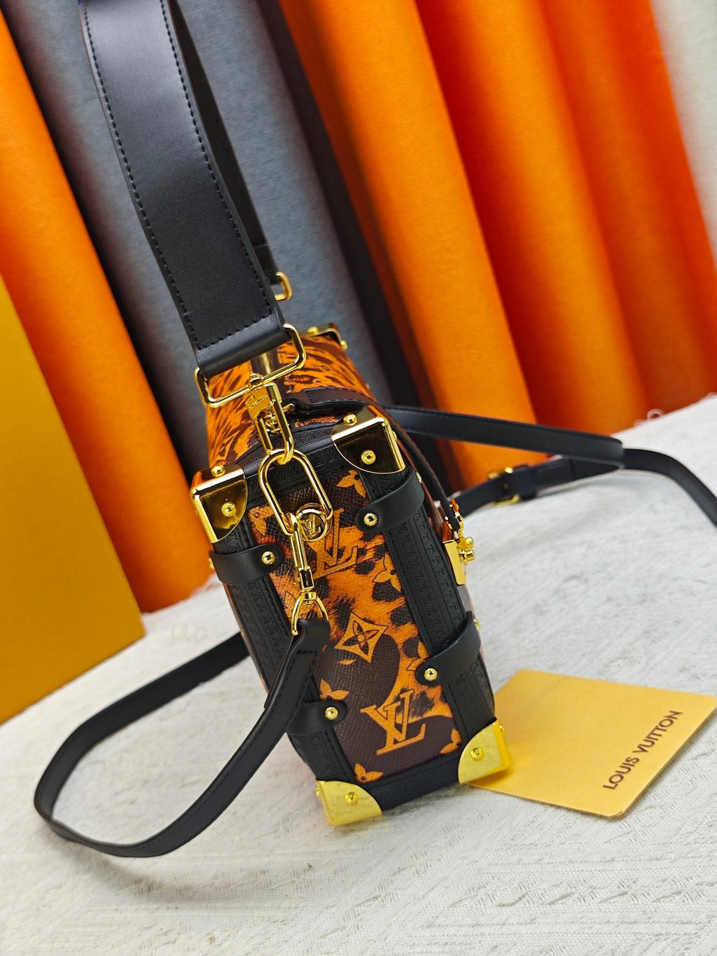 Louis Vuitton Side Trunk Leopard-Print Handbag — side
