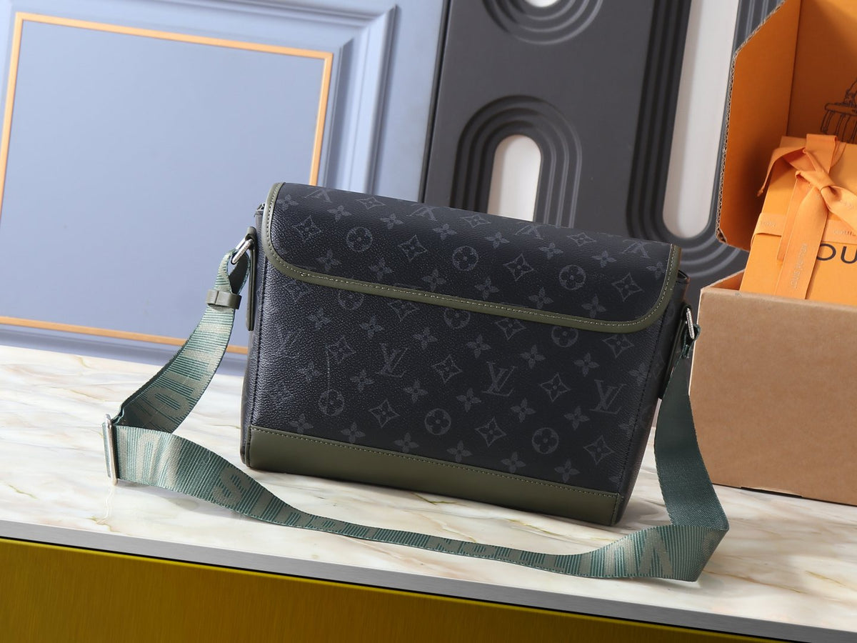 Louis Vuitton Courrier Monogram Eclipse Messenger Bag — back