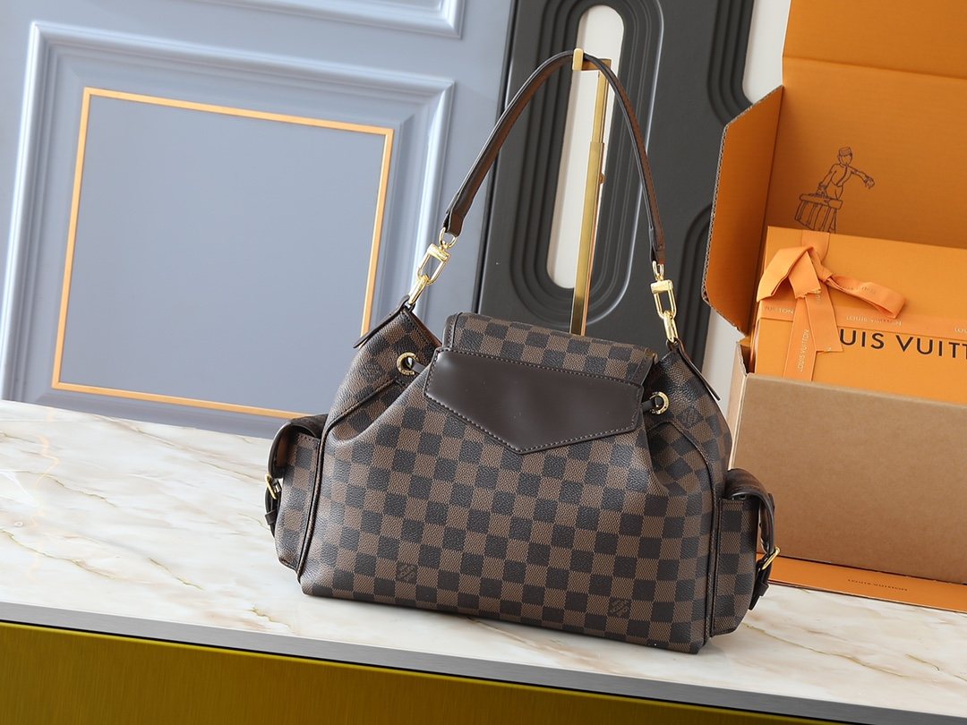 Louis Vuitton Odysée Checkerboard Shoulder Bag — back
