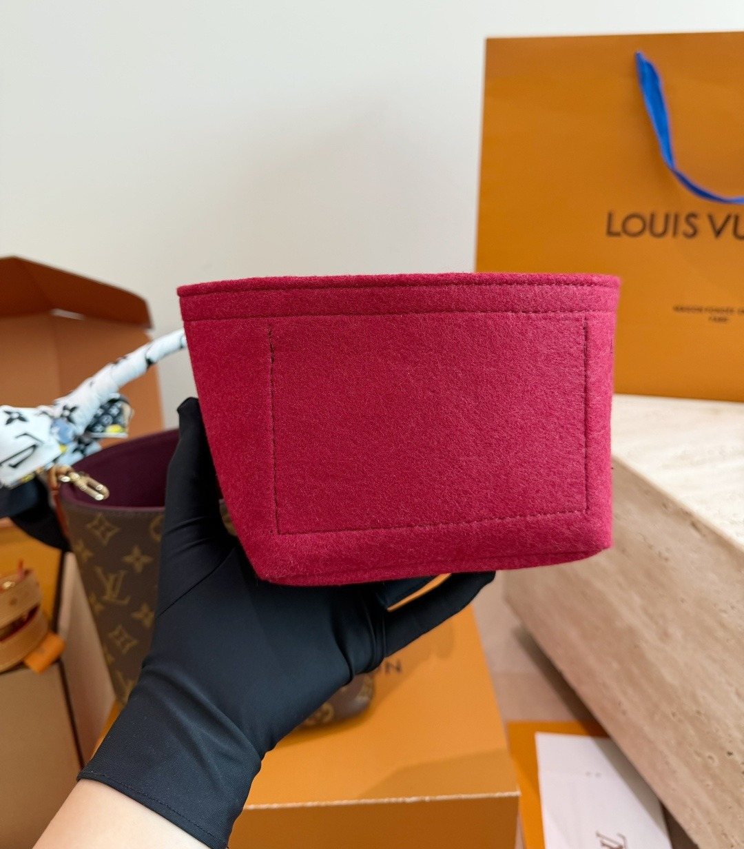 Louis Vuitton All In BB Monogram Bucket Bag — detail