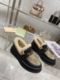 Gucci Patterned Plush-Trim Slip-On Snow Boots — hero