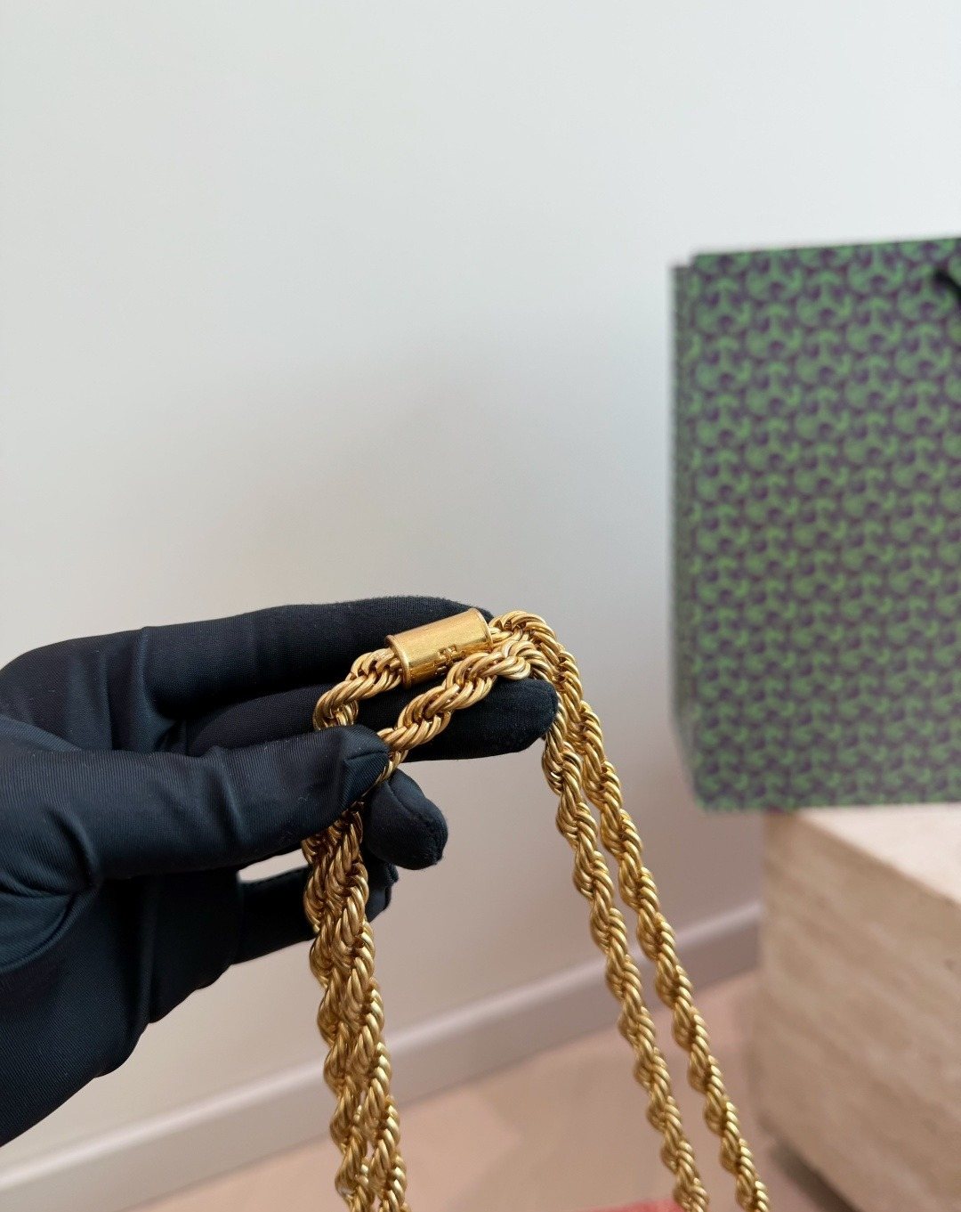 Tory Burch Eleanor Chain-Strap Flap Bag — detail