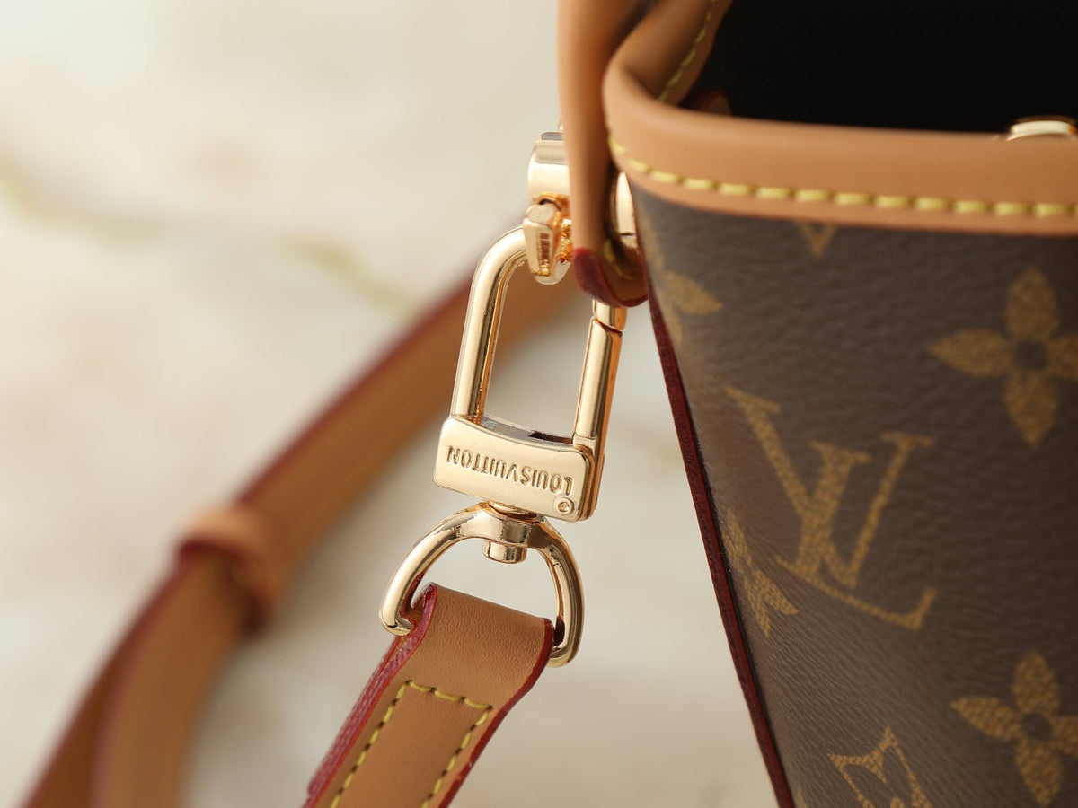 Louis Vuitton Nano Noé Monogram Bucket Bag — detail