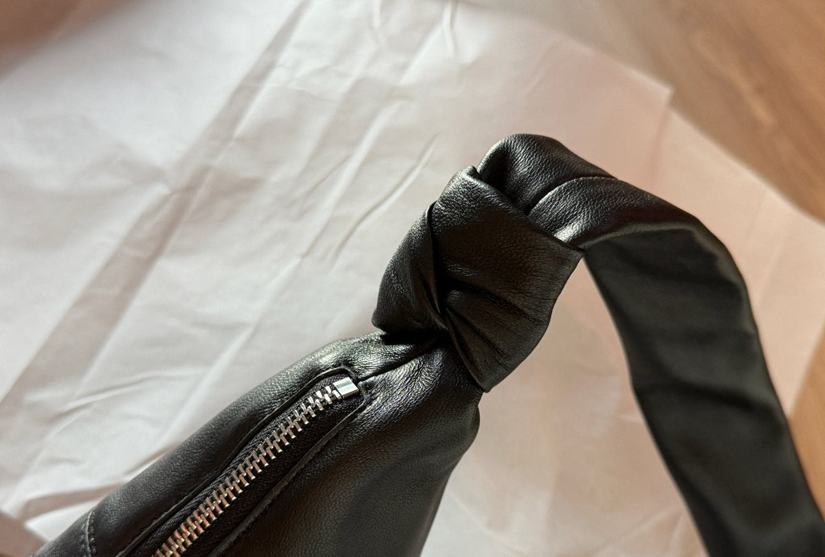 Lemaire Paneled Crescent Shoulder Bag — detail