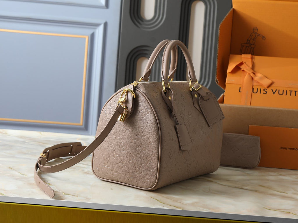 Louis Vuitton Speedy Bandoulière Embossed Monogram Bag — side