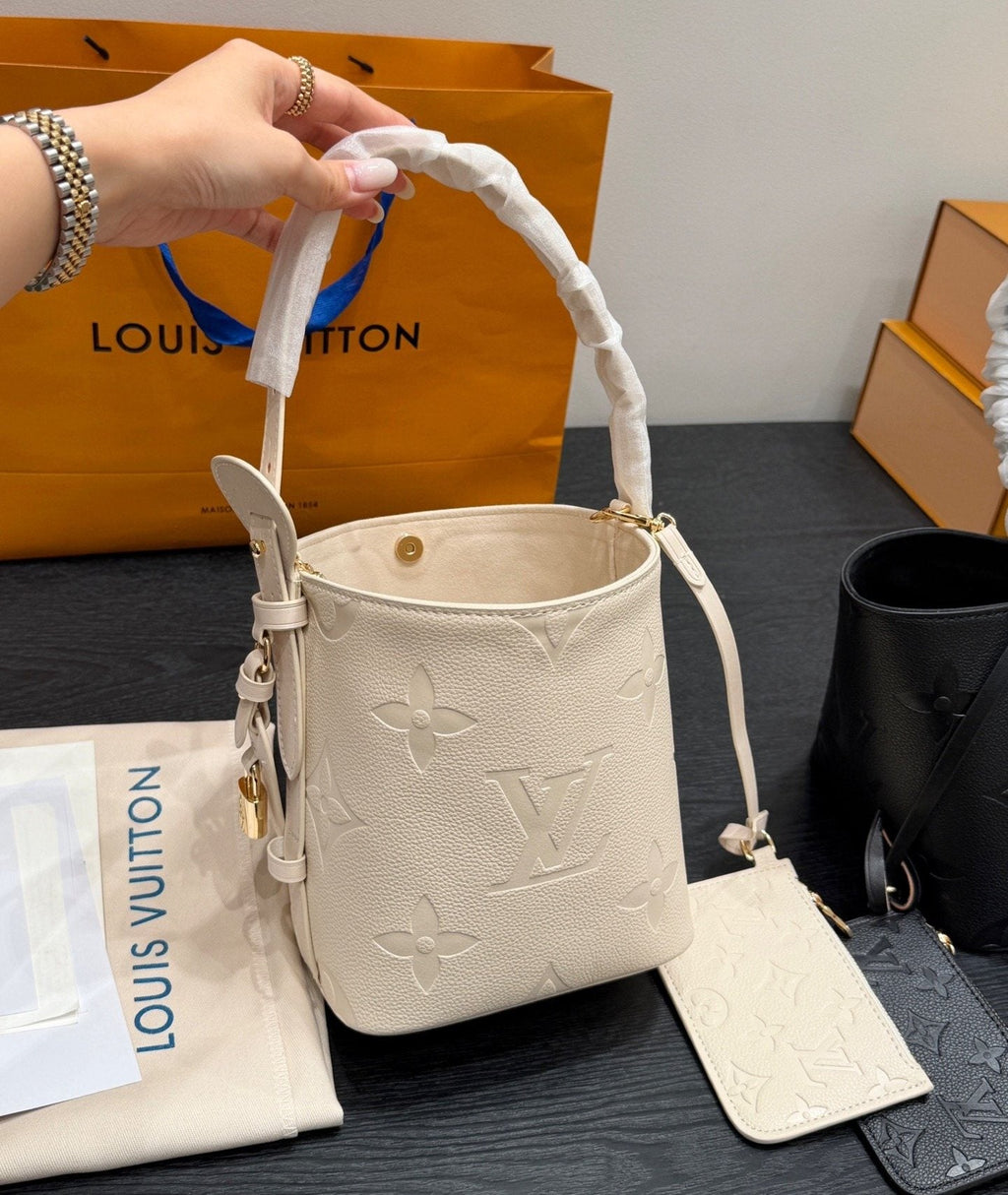 Louis Vuitton AllinBB Embossed Bucket Bag — side