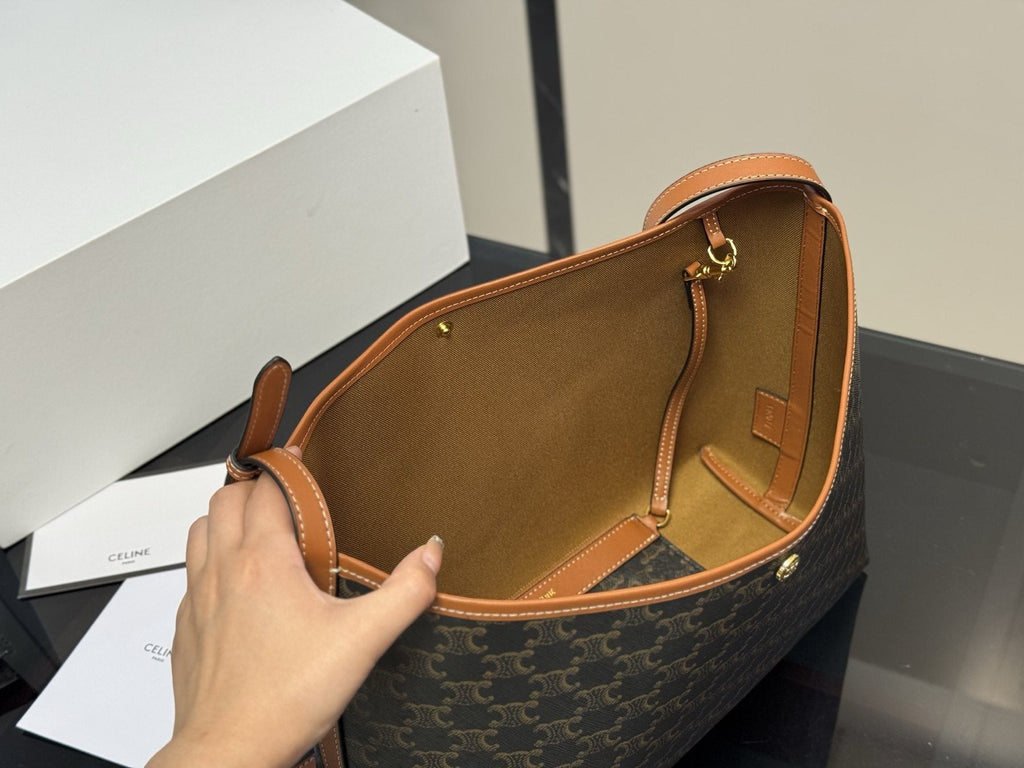 Celine Soft Shopper Monogram Bag with Pouch — front
