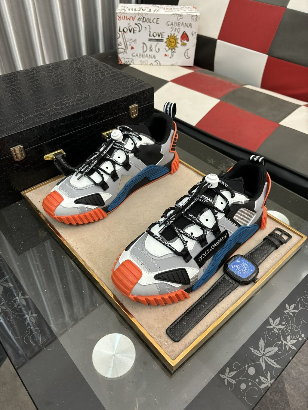 Dolce & Gabbana Colorblock Layered Sneakers — front