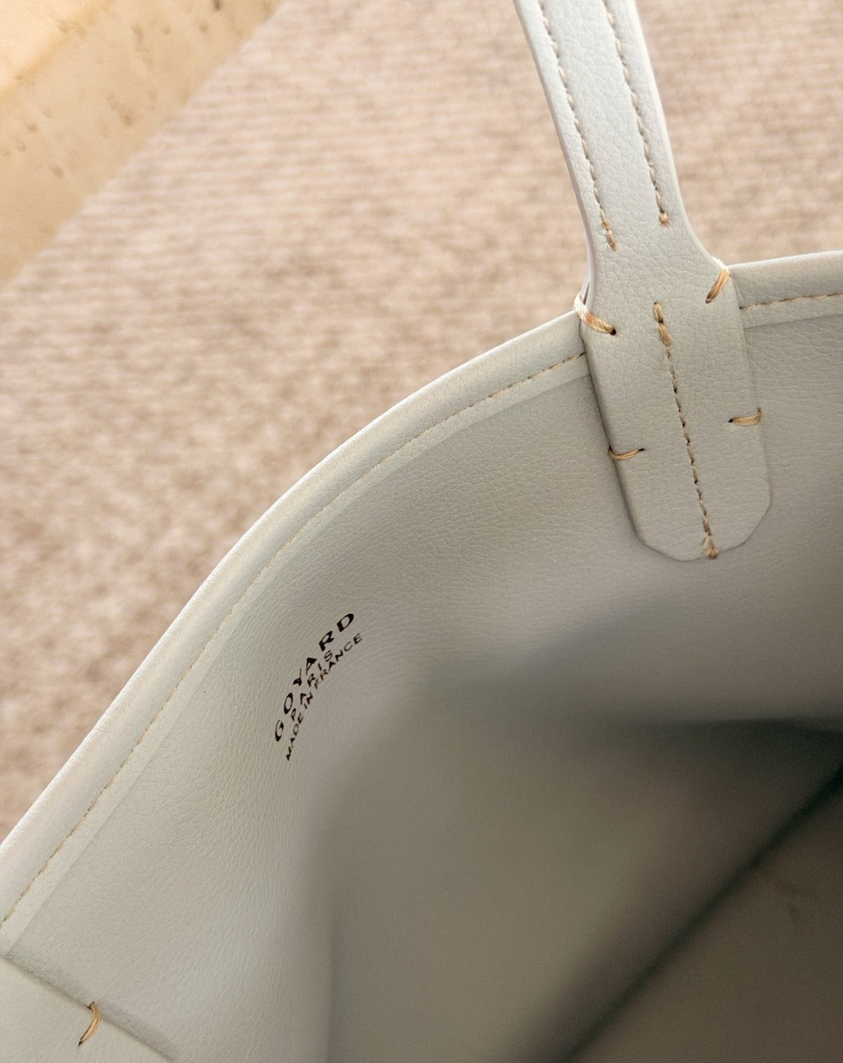 Goyard Geometric Pattern Open-Top Tote Bag — detail