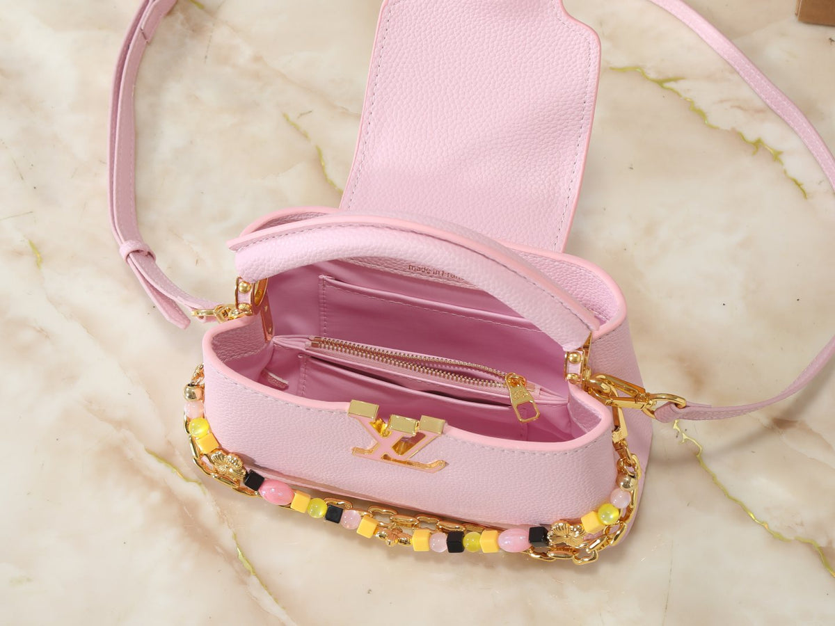 Louis Vuitton Capucines East-West Chain Top-Handle Bag — detail