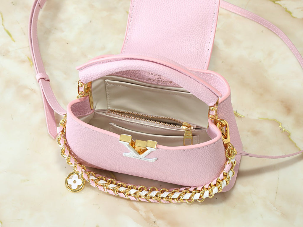 Louis Vuitton Capucines East-West Chain Top-Handle Bag — detail
