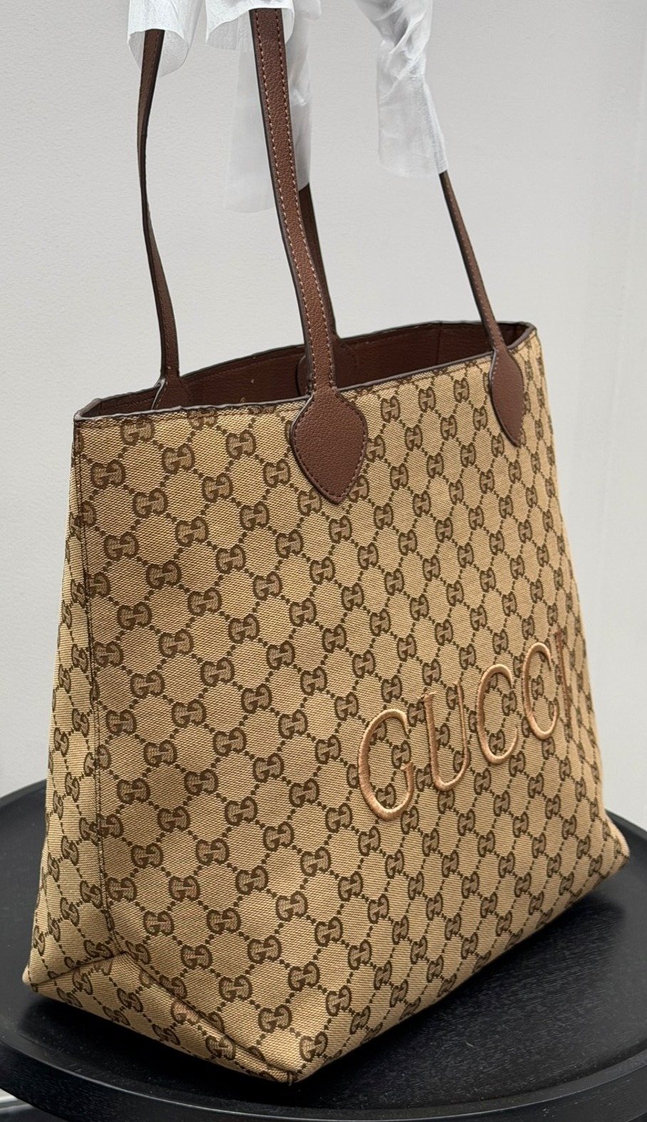 Gucci GG Jacquard Canvas Tote — detail