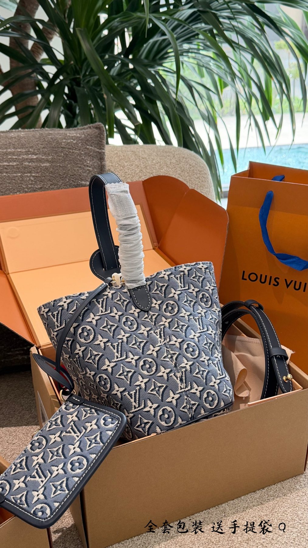 Louis Vuitton Allin BB Monogram Bucket Bag — back