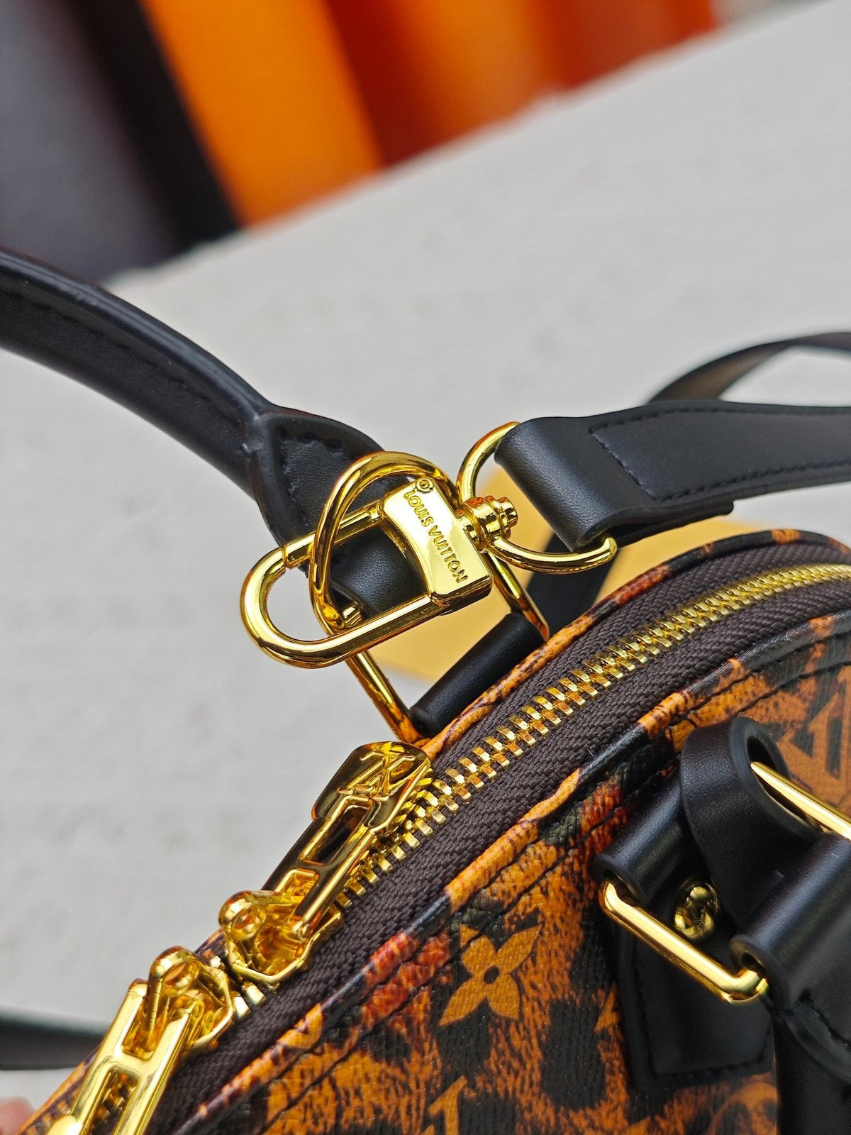 Louis Vuitton Alma BB Domed Top-Handle Bag — detail
