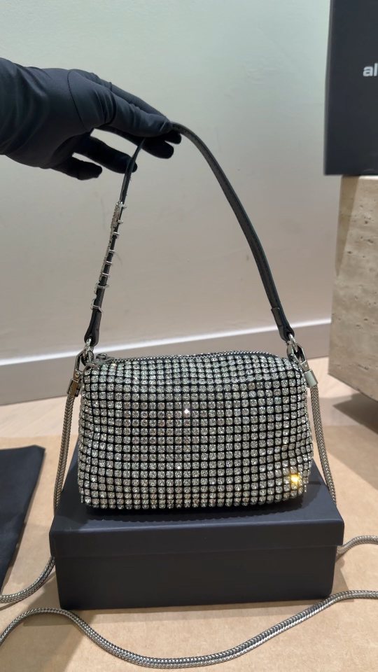 Alexander Wang Rhinestone Shoulder Bag — front