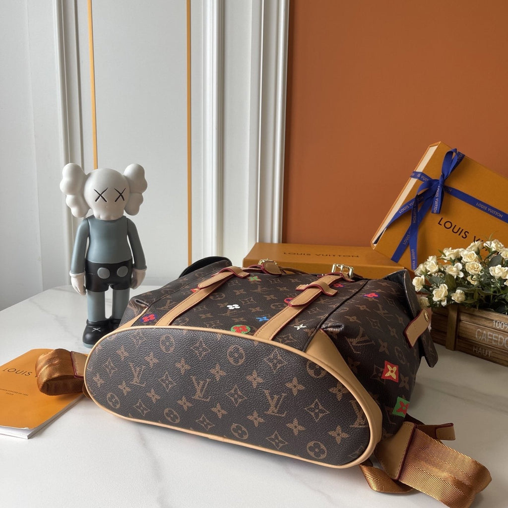 Louis Vuitton Christopher Multicolor Monogram Backpack — detail
