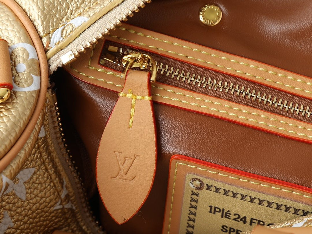 Louis Vuitton Speedy Bandoulière White Monogram Bag — detail