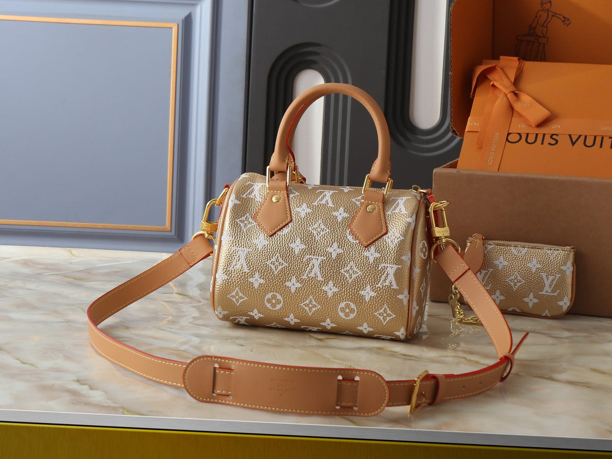 Louis Vuitton Speedy Bandoulière White Monogram Bag — back