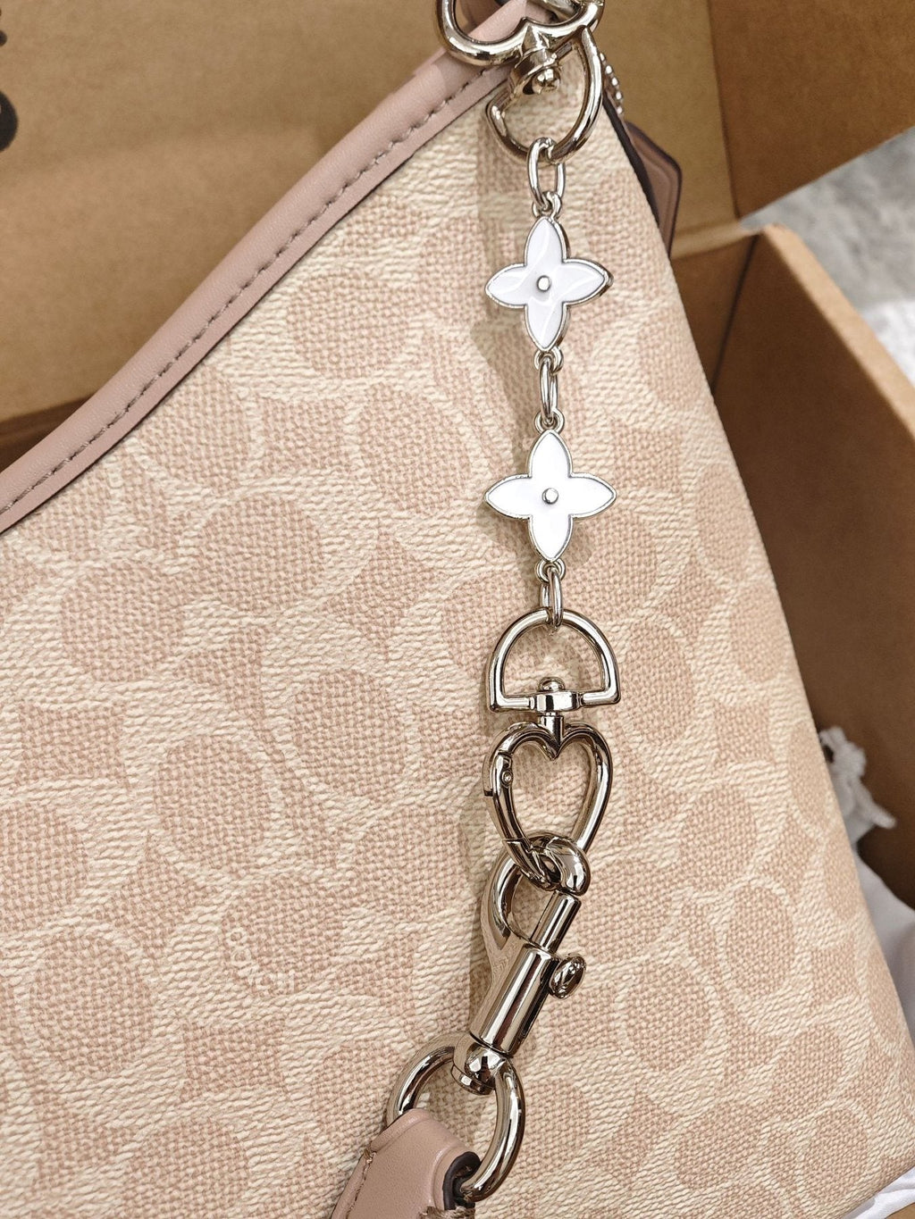 Coach Laurel Monogram Hobo Shoulder Bag — detail
