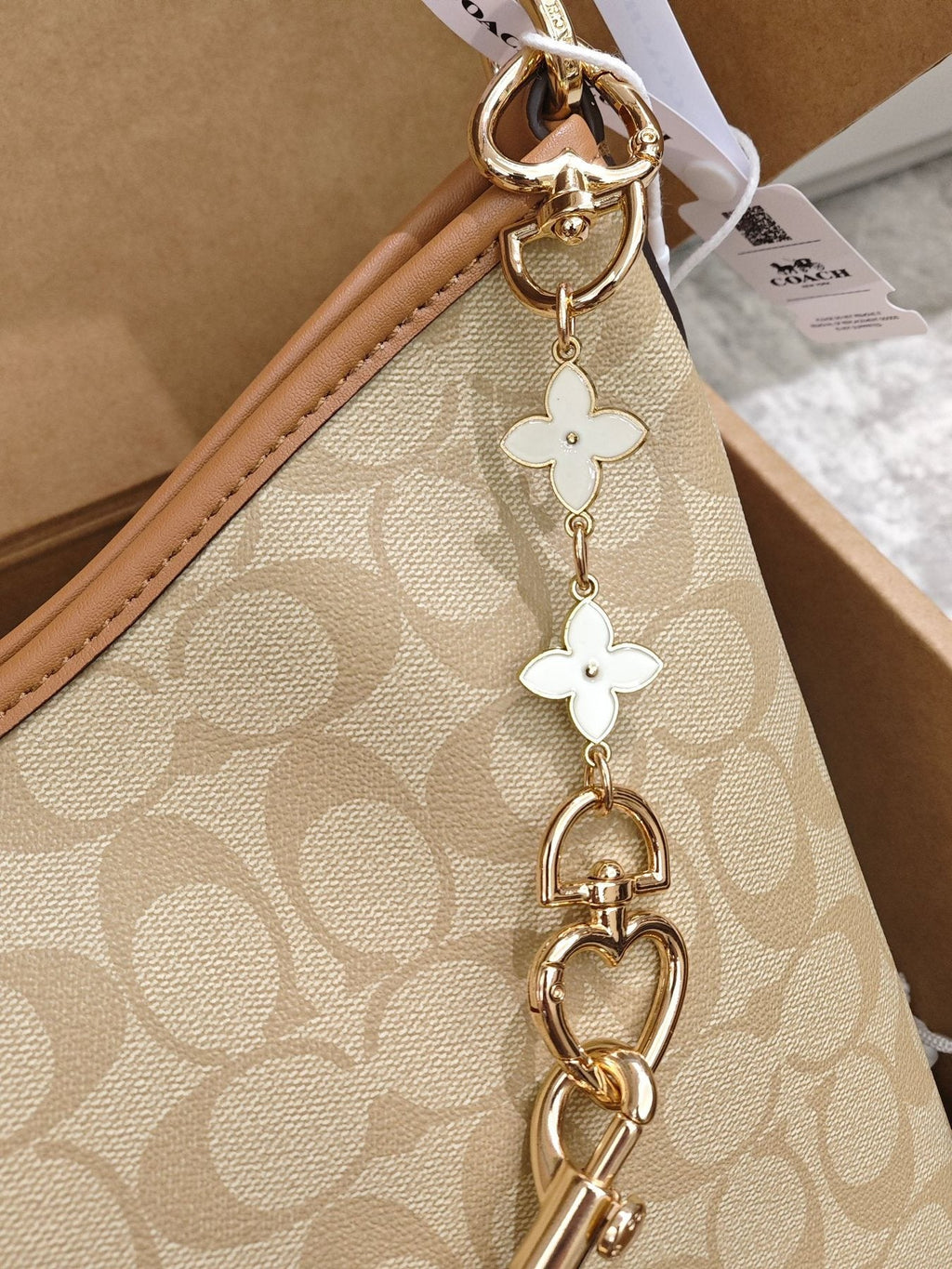 Coach Laurel Monogram Hobo Shoulder Bag — detail