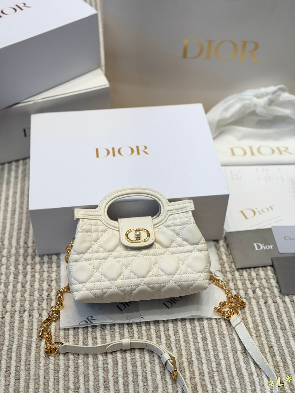Dior Jolie Quilted Top-Handle Bag — hero