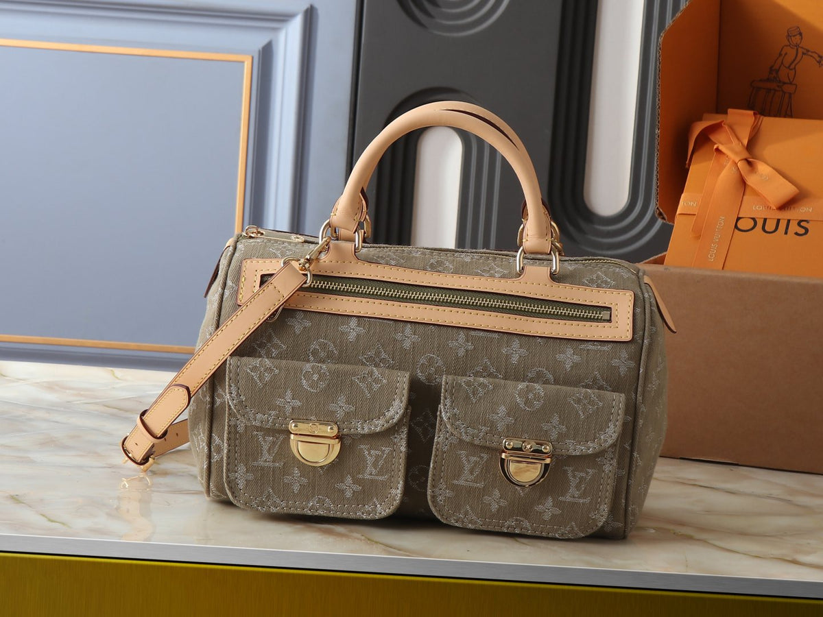 Louis Vuitton Monogram Denim Twin-Pocket Top-Handle Bag — front