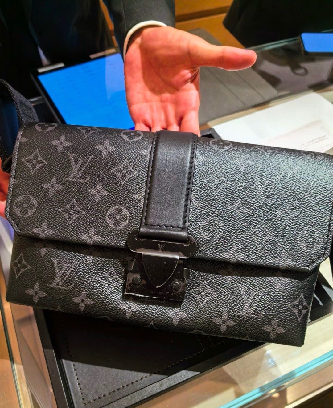 Louis Vuitton Central-Band Flap Crossbody Bag — front