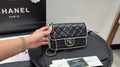 Chanel Quilted Wallet on Chain with Contrast Piping — front