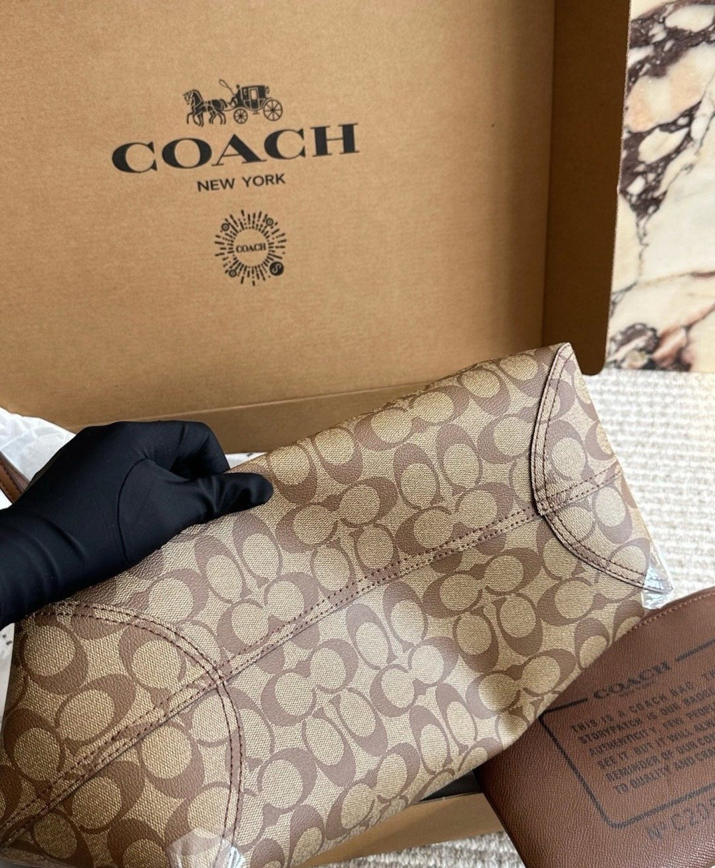 Coach City Monogram Tote — detail
