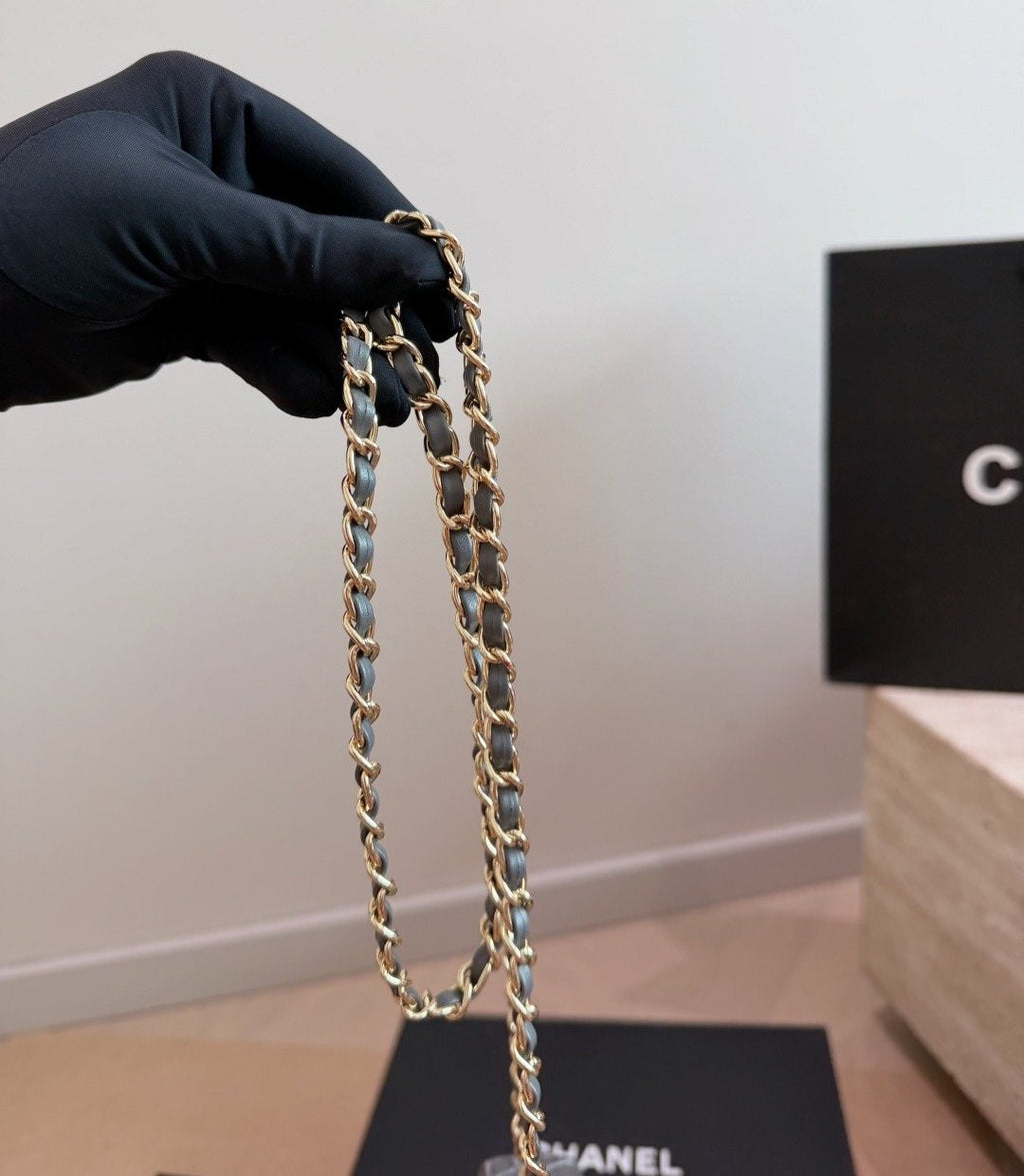 Chanel Crocodile-Embossed Top Handle Vanity Bag — detail