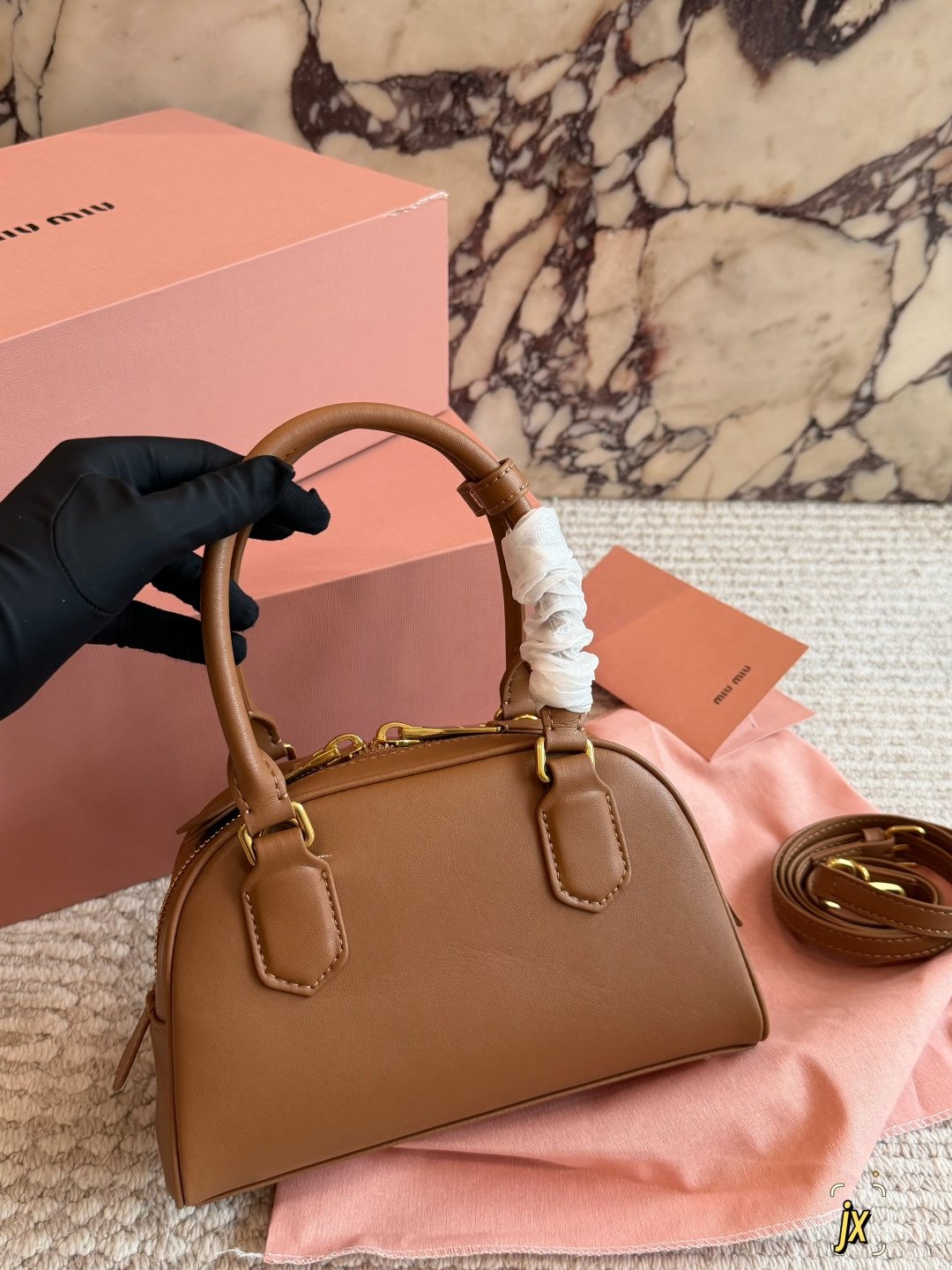 Miu Miu Wander Arched Top Handle Bag — back