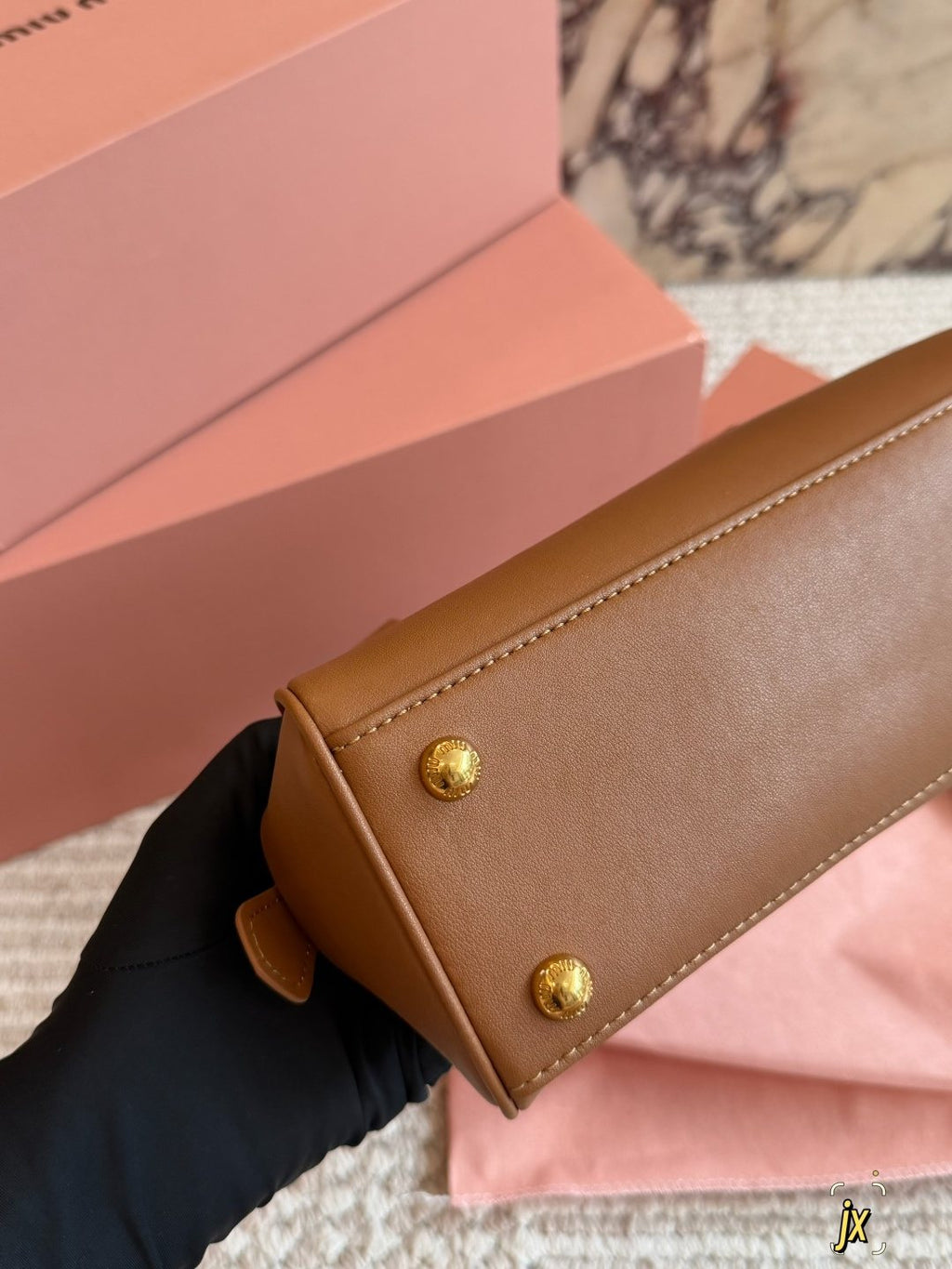 Miu Miu Wander Arched Top Handle Bag — detail