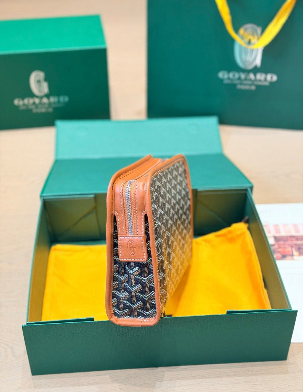 Goyard Patterned Zip Wallet with Front Pocket — side