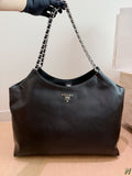 Prada Chain-Handle Folded-Side Tote Bag — hero
