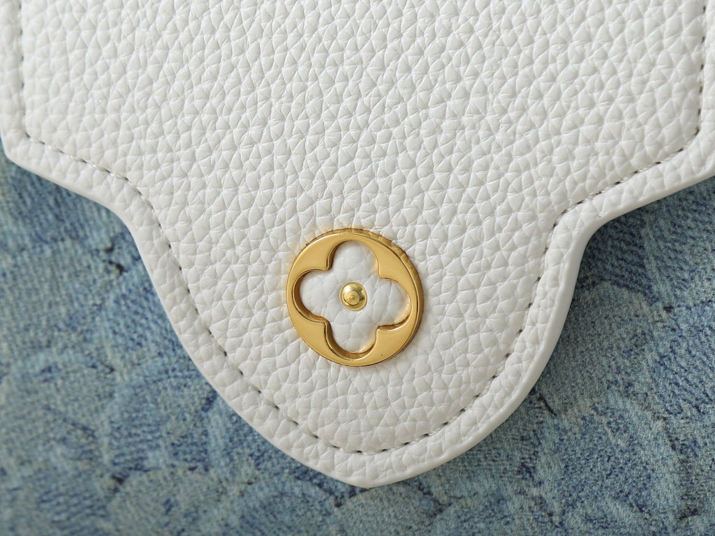 Louis Vuitton Capucines Denim Rendez-Vous Top-Handle Bag — detail