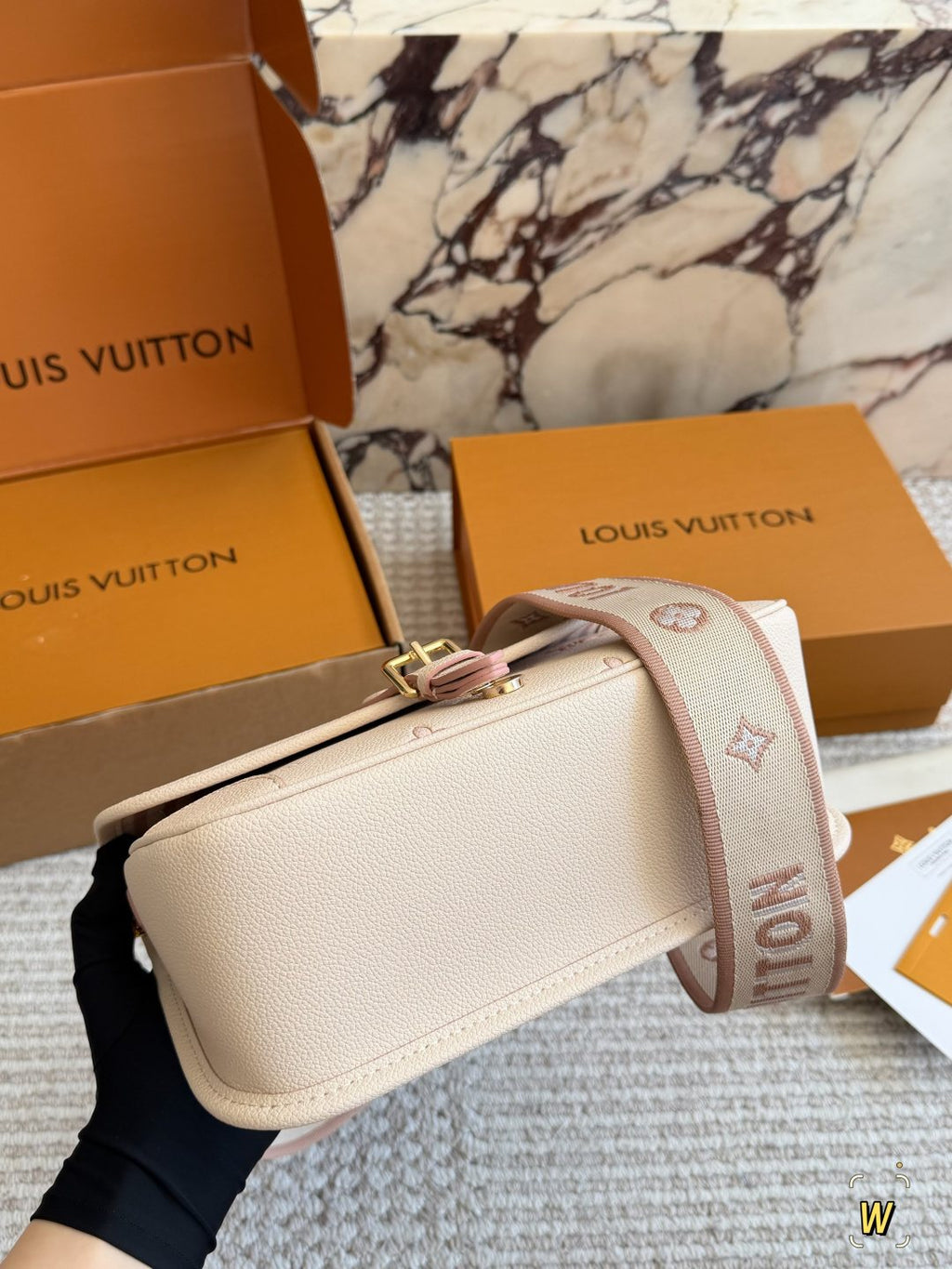Louis Vuitton Diane Pink Monogram Shoulder Bag — back