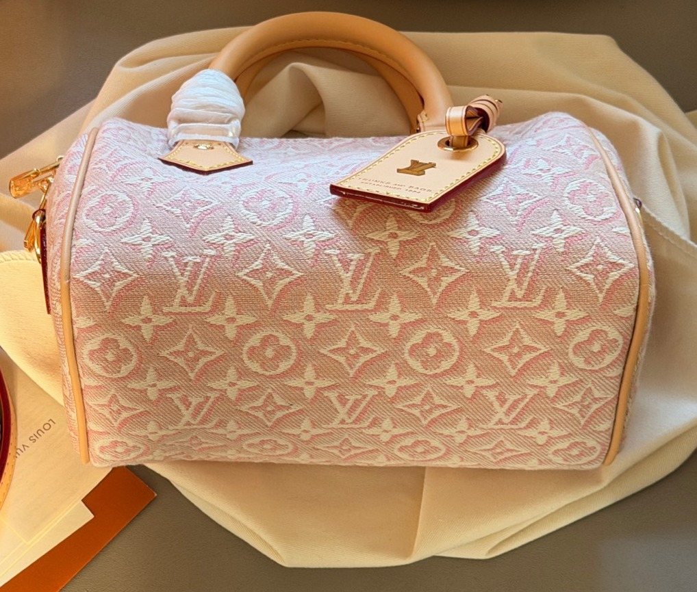 Louis Vuitton Speedy Monogram Barrel Handbag — back