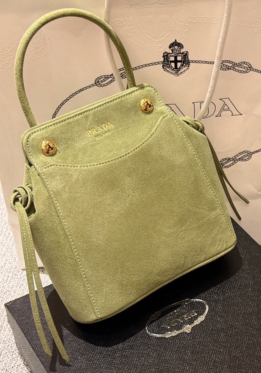 Prada Curved-Pocket Top-Handle Bag — front